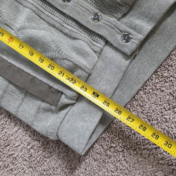 Vintage Wool Argyle Cardigan Sweater Mens M Beige Equestrian Preppy Coat Lined - Picture 8 of 10